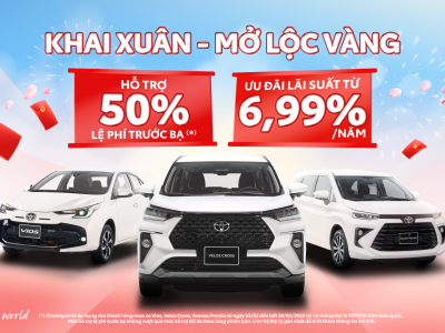 TOYOTA VIỆT NAM TRIỂN KHAI CHƯƠNG TRÌNH KHUYẾN MẠI “KHAI XUÂN - MỞ LỘC VÀNG” CHO MẪU XE VIOS, VELOZ CROSS, AVANZA PREMIO TRONG THÁNG 2/2025